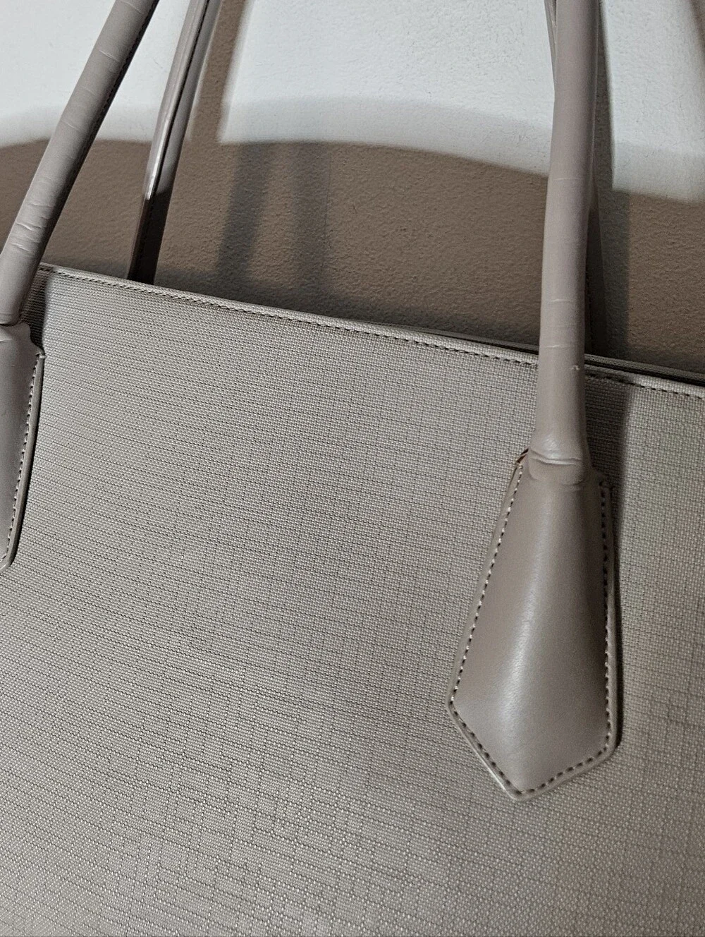 Dagne Dover Signature Legend Tote Laptop Bag Tan Gold